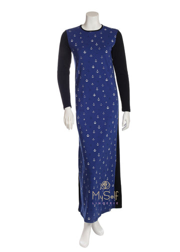 Citrus EL821N Anchor Print Teen Nightgown myselflingerie.com